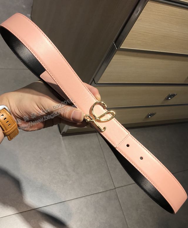 LOEWE皮帶 原單進口雙面頭層牛皮 羅意威女士皮帶  xfp2159